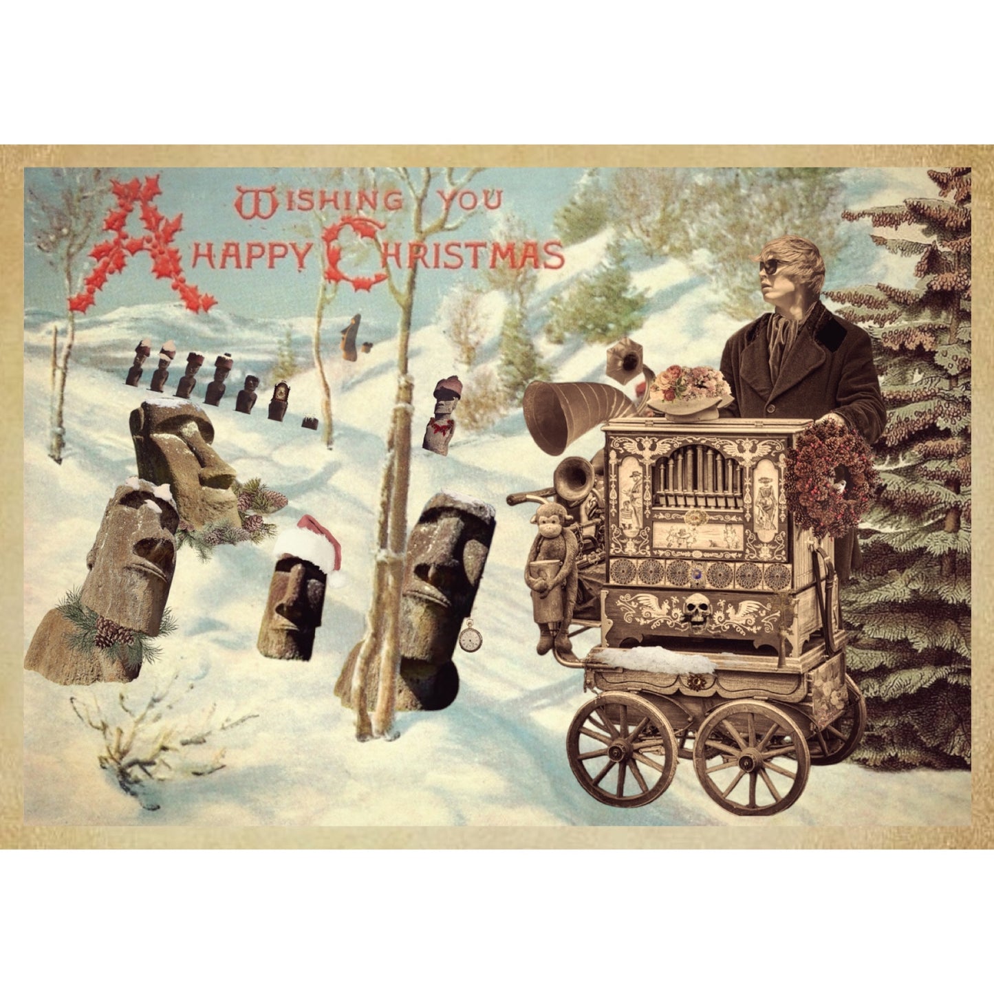 Merry Christmas postcard by BG+