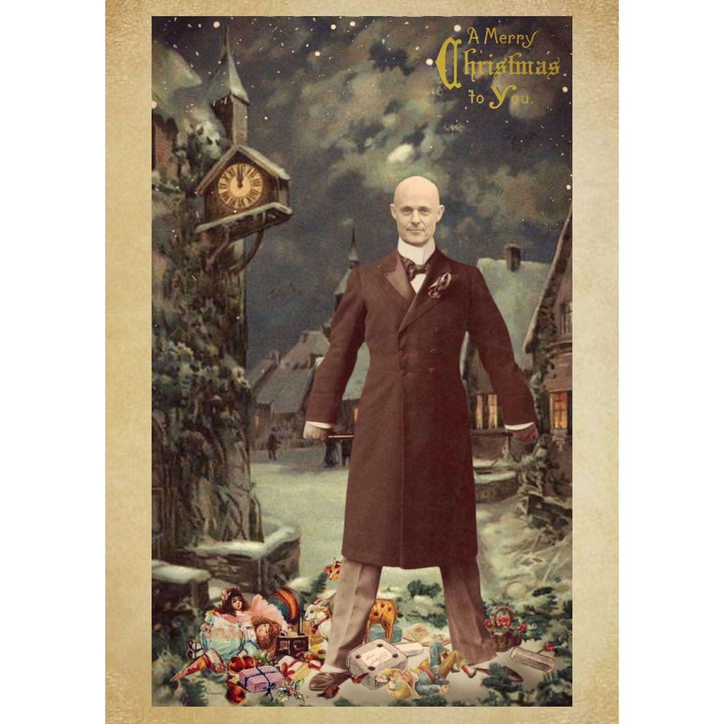 Merry Christmas postcard by BG+