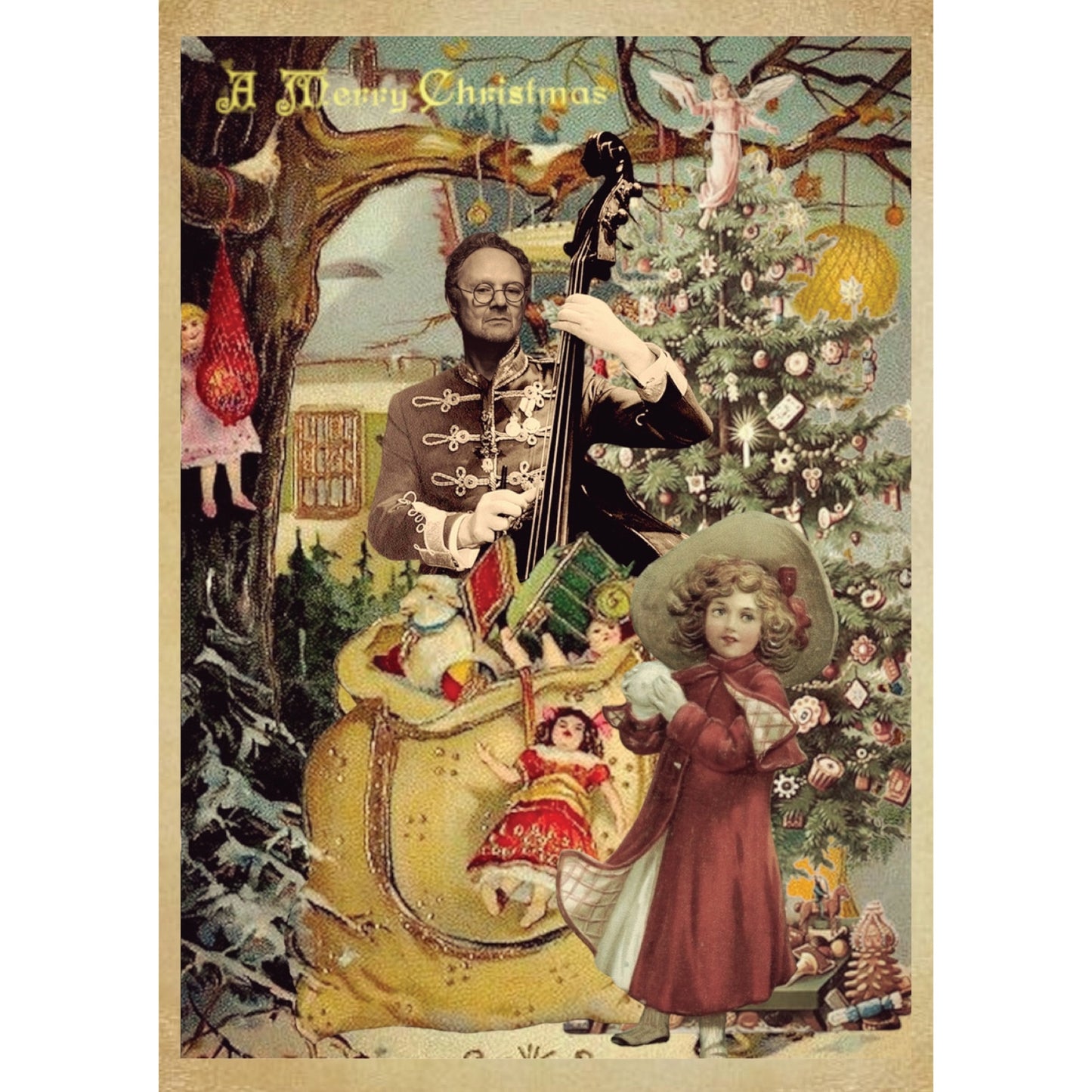 Merry Christmas postcard by BG+