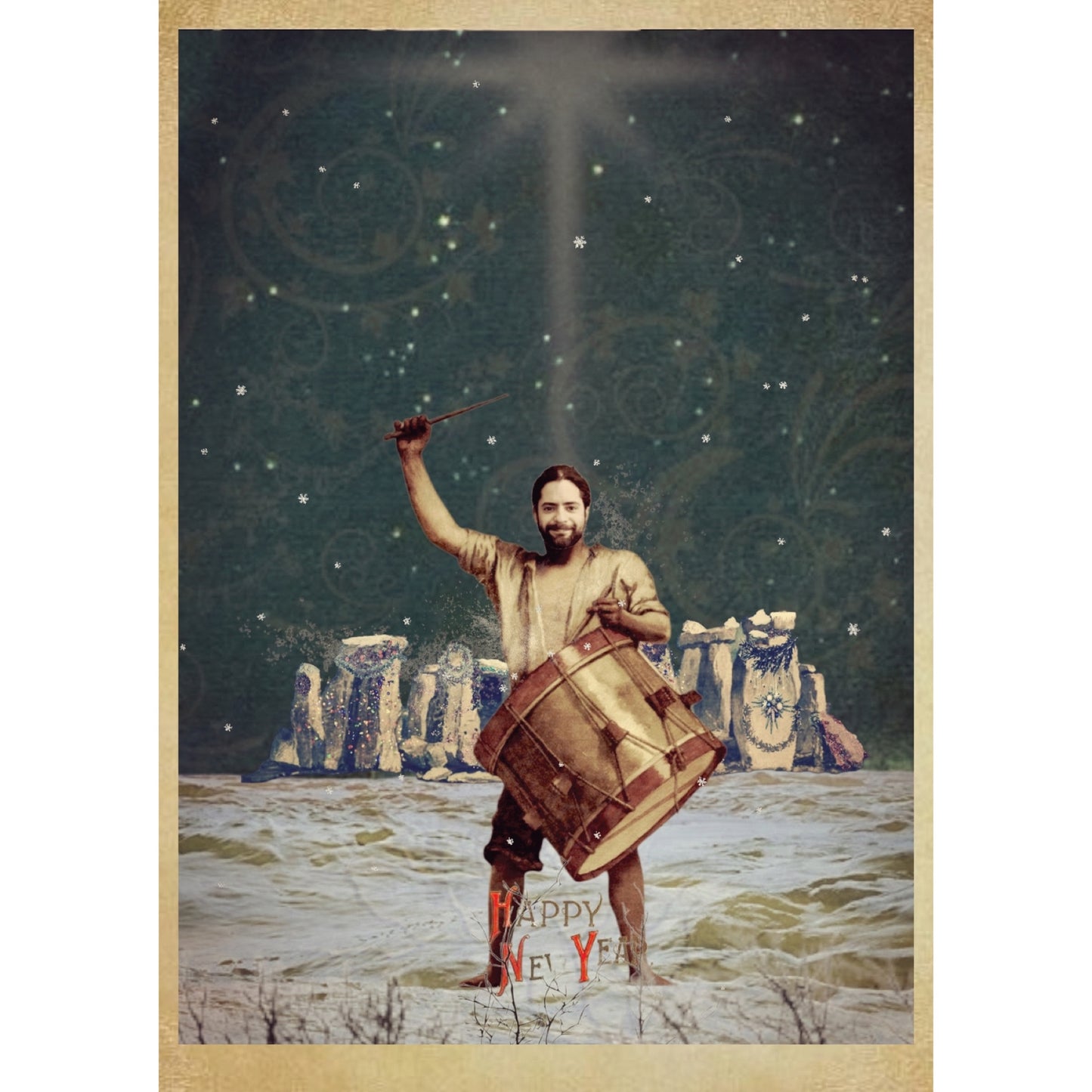 Merry Christmas postcard by BG+