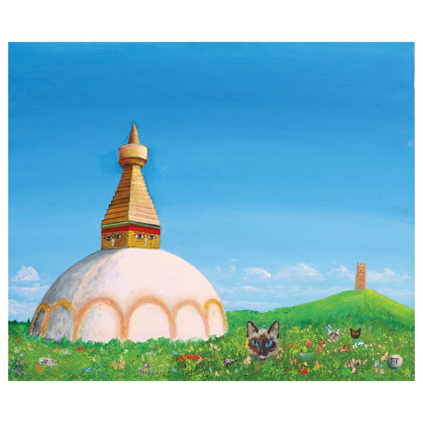 Authorized high quality copy of Boris Grebenshikov painting "Две Башни"