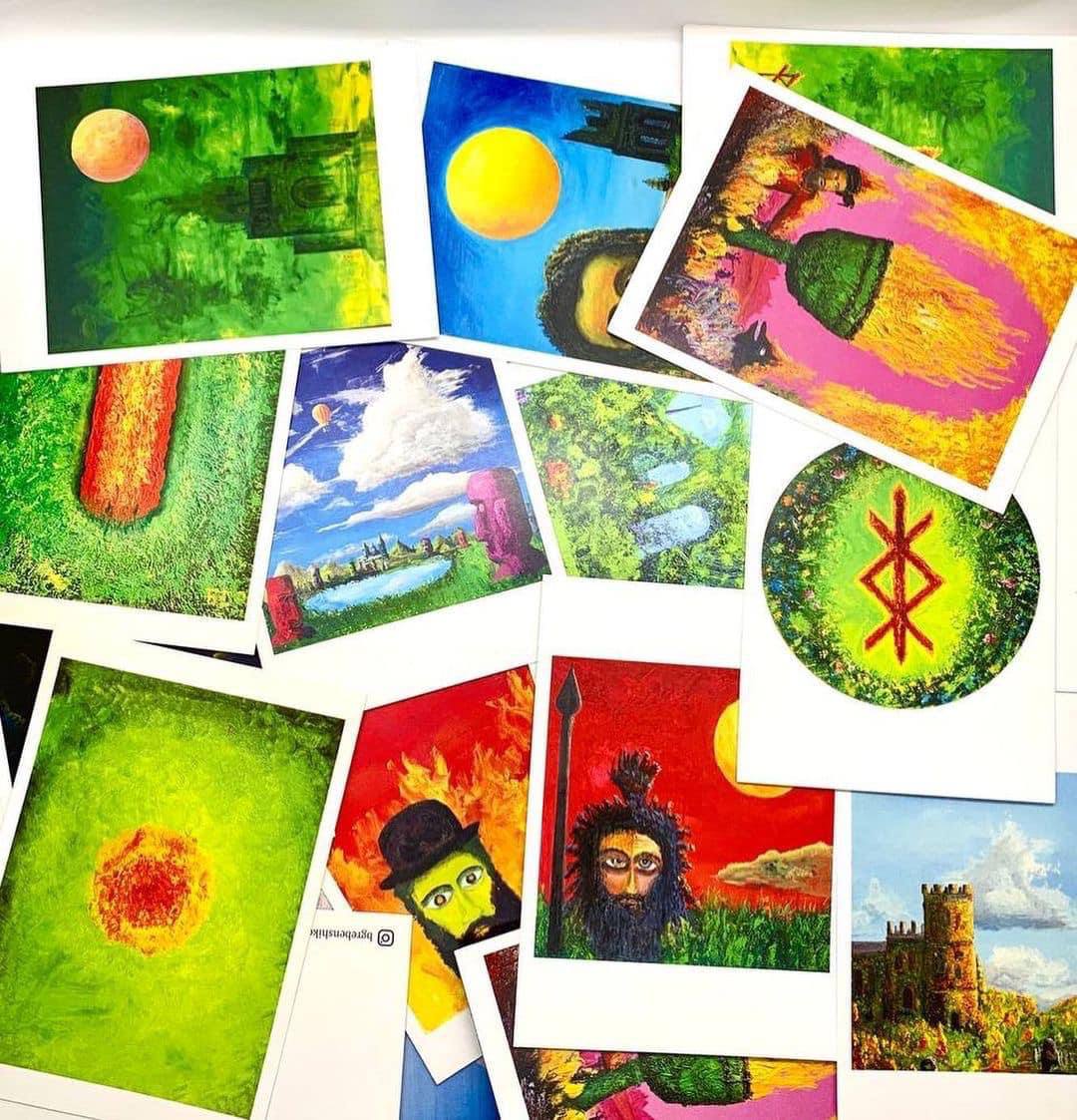 Postcards with paintings by Boris Grebenshikov