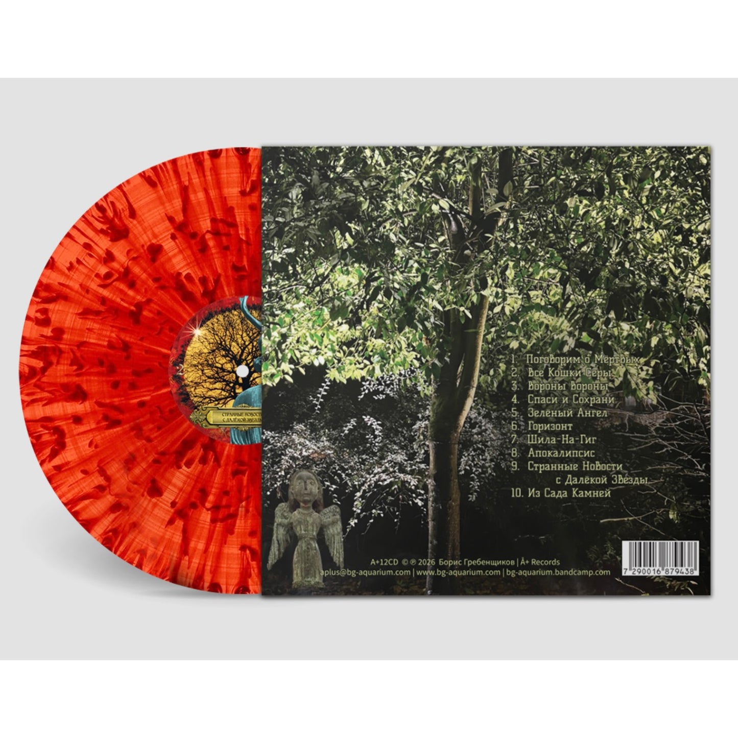 12" LP Red / White Transparent Splatter Vinyl Limited Edition of "Странные Новости с Далёкой Звезды" album