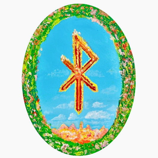 Картина Бориса Гребенщикова «Руна Любви: Апрель». 2025. Холст, масло.