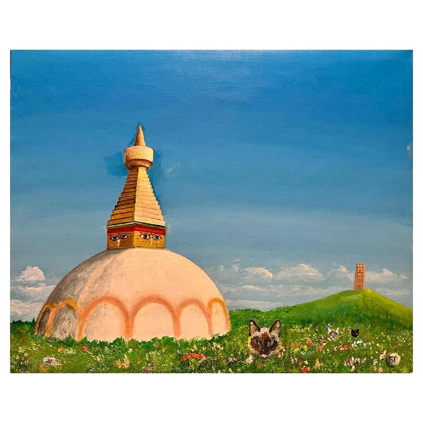 Картина Бориса Гребенщикова «Две Башни». 2025. Холст, масло.