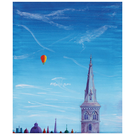 Authorized high quality copy of Boris Grebenshikov painting "Шпиль и Улетает"