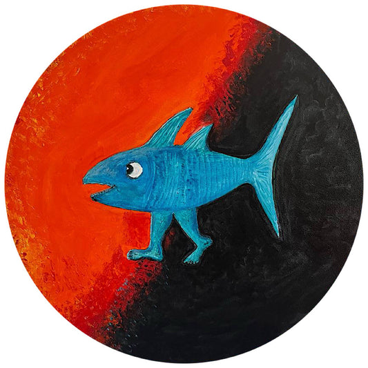 Картина Бориса Гребенщикова «Небесный Тихоход». 2025. Холст, масло.